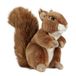 Living Nature AN49 Groot realistisch zacht knuffelig eekhoornspeelgoed, natuurlijk milieuvriendelijk pluche, bruin, 17 cm
