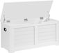 Vasagle Coffre de rangement avec couvercle – Blanc mat