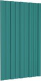 vidaXL Panneau de toiture 12 pièces Vert 80 x 45 cm Acier galvanisé