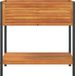 vidaXL Plantenbak met schap 80x45x80 cm massief acaciahout en staal