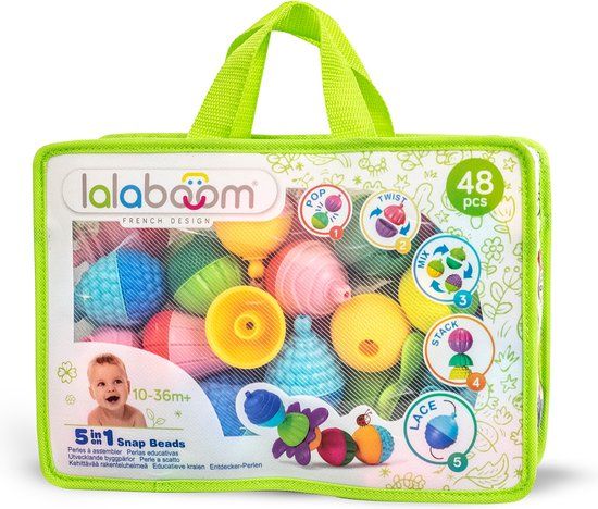 Lalaboom Educatieve Kralen - 48 Stuks - Montessori Speelgoed - Vanaf 10 Maanden