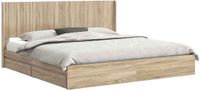 vidaXL Bedframe met opbergruimte en hoofdbord Sonoma Eiken