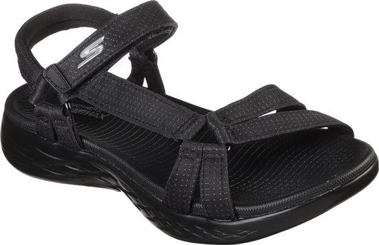 Skechers On-The-Go 600 - Brilliancy Dames Sandalen - Black/Black - Maat 39
