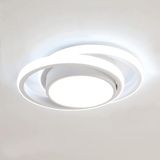 Comely Plafondlamp LED, 32W 2350LM Plafondarmatuur, Koud Wit Licht 6500k Ronde Moderne Plafondlamp voor Slaapkamer Badkamer Kinderkamer Keuken Hal