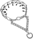 Arquivet Metalen halsband en rubber voor honden met plectrums - 55 cm / 3,5 mm