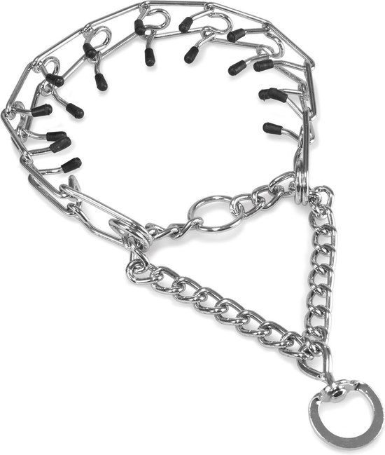 Arquivet Metalen halsband en rubber voor honden met plectrums - 55 cm / 3,5 mm