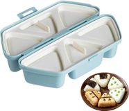 Accessoires de cuisine, 2 pièces, pliable, forme de sushi, 6 compartiments, bleu ciel