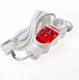 Legrand Platte stekkerdoos 3-voudig stopcontact 5 meter kabellengte ultrawit/grijs 694567