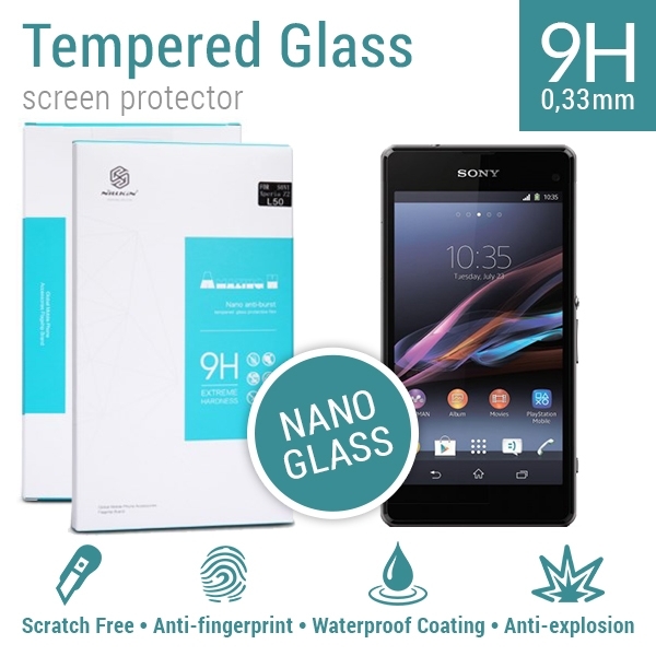 Nillkin Screen Protector Tempered Glass 9H Nano Sony Xperia Z1 Compact