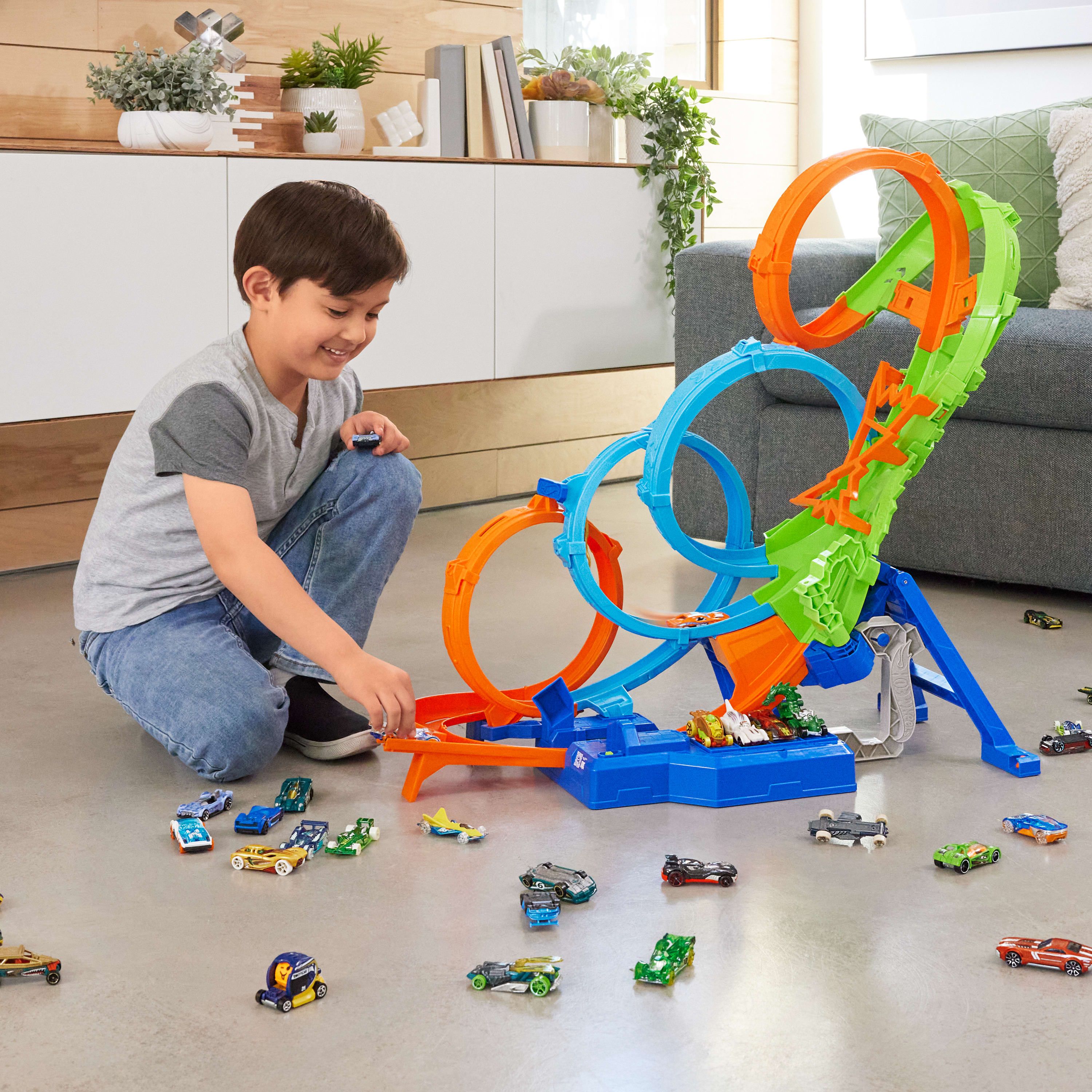 Hot Wheels 4-Loopings Crash Baanset
