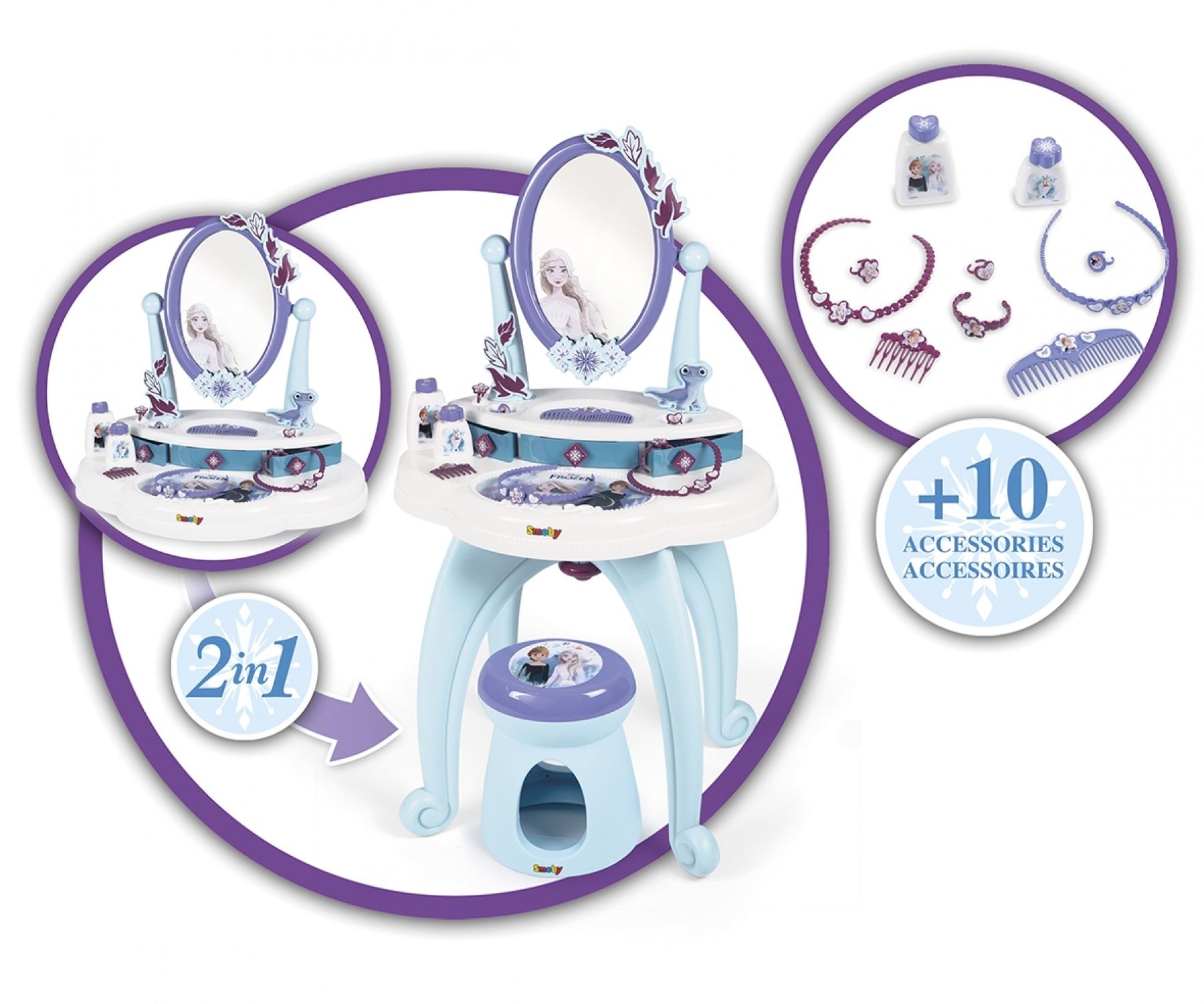 Smoby Frozen Kaptafel - Speelgoedkaptafel voor Meisjes - 3+ Jaar