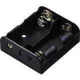 TRU COMPONENTS TC-13220492 Porte-piles Nombre de cellules : 2 C (baby) Connexion par bouton-poussoir (L x l x H) 63 x 54 x 22 mm