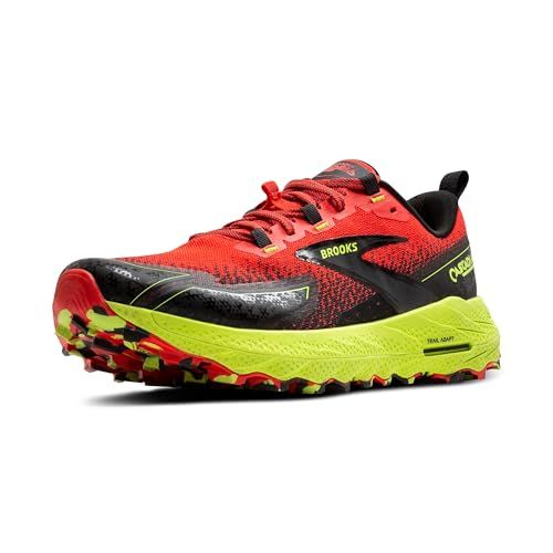 Brooks Cascadia 18 Heren Sneakers - Cherry Tomato Lime Black - Maat 41