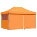 Tente de réception Tente de réception pliable pop-up avec 4 parois latérales orange