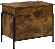 vidaXL Opbergbox Gerookt eiken 80 x 40 x 49,5 cm Bewerkt hout
