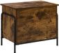 vidaXL Opbergbox Gerookt eiken 80 x 40 x 49,5 cm Bewerkt hout
