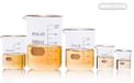 Set de 5 béchers scientifiques avec barreau magnétique