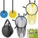 But d'entraînement de football - Cibles de tir - Pliable - Filets de 45 cm et cibles de tir de 15 cm - Jaune, noir et bleu - Pour jardin et terrain de football