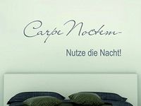 Graz Design 670074_40_080 Muurtattoo Muursticker Slaapkamer Deco Citaat Carpe Noctem Night bruin 110 x 40 cm