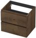 INK - Onderkast 2L Greeploos Houten Keerlijst Fineer - 600x450x520 Mm - Chocolate Fineer