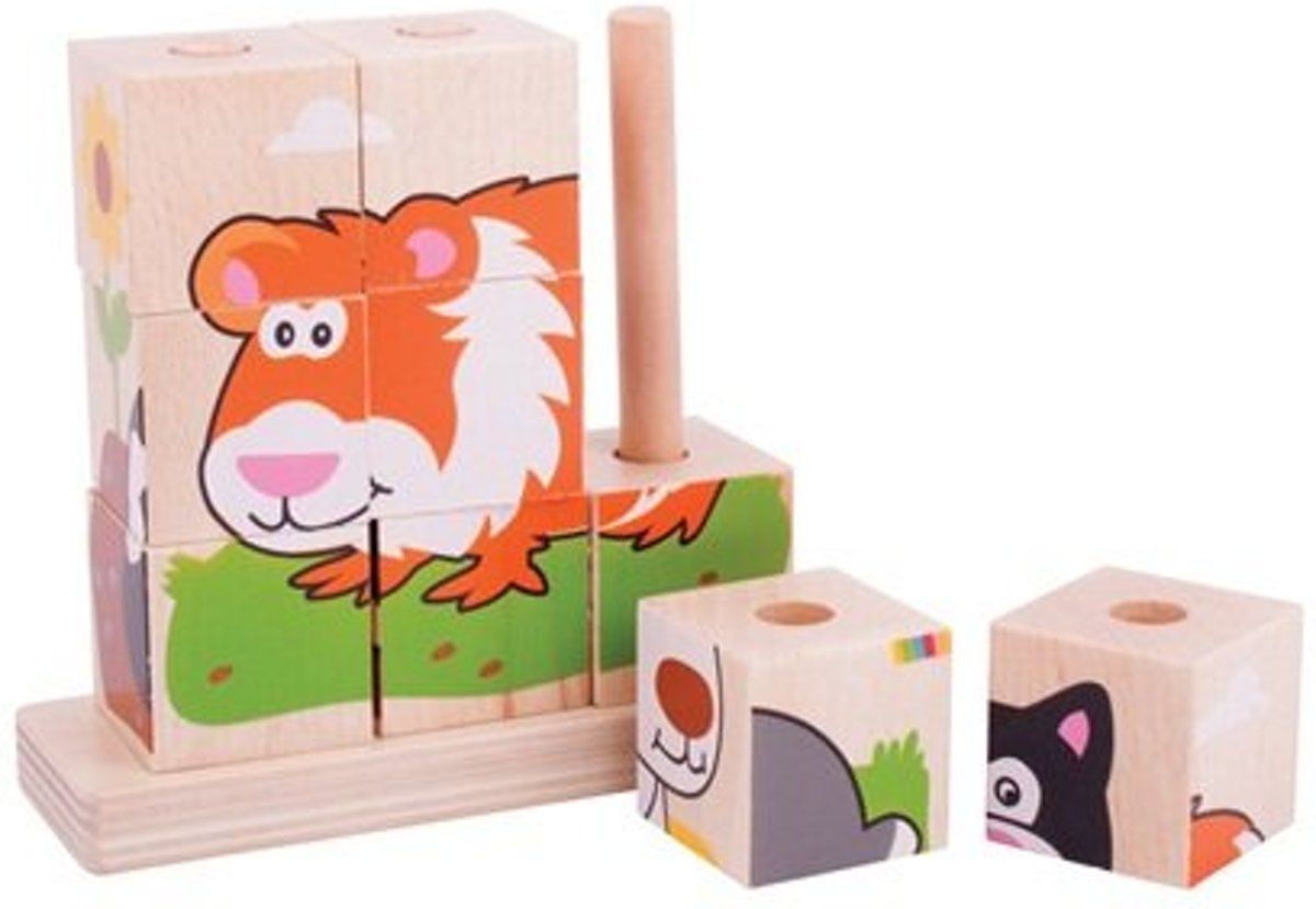 Bigjigs Stapelblokken Huisdieren