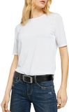 Tom Tailor - TTAMY leren riem met vierkante gesp - Maat 80 - black uni