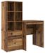 Bureau chêne 105,5 x 50 x 127 cm 2 pièces