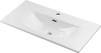 en.casa Wastafelonderkast Newport met wastafel 80x57x39 cm eikenkleurig en wit