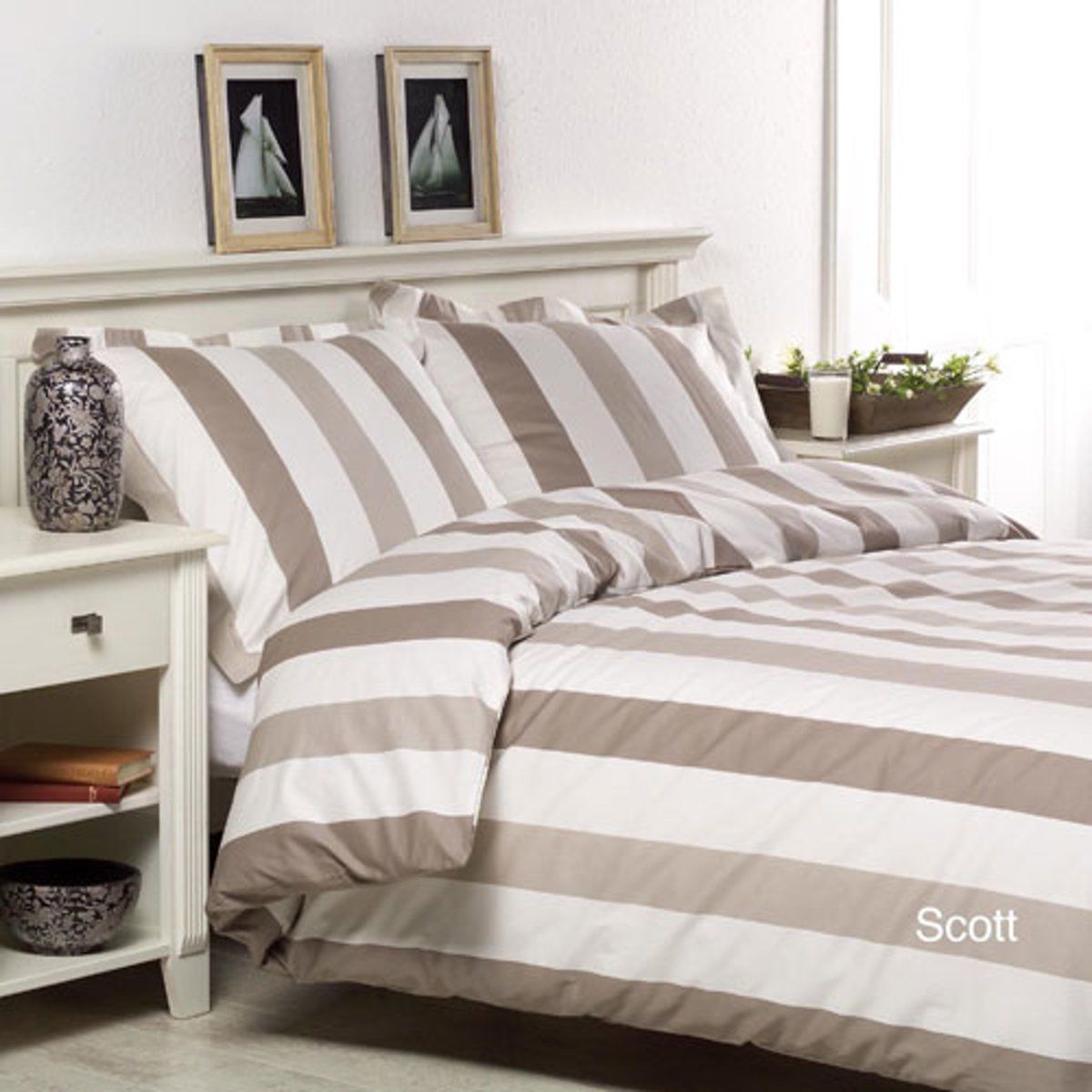 Papillon Dekbedovertrek Scott Beige - 140x200/220 cm