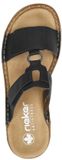 Rieker Dames Slipper - 60885-00 Zwart - Maat 41