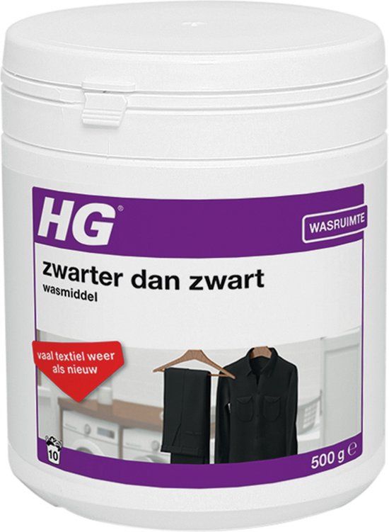 HG Zwarter dan Zwart Wasmiddel - 500g - 6 wasbeurten - Donkere was - Vloeibaar