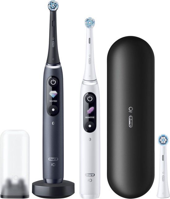 Oral-B iO 8 - Elektrische Tandenborstels - Duopack - Wit en Zwart