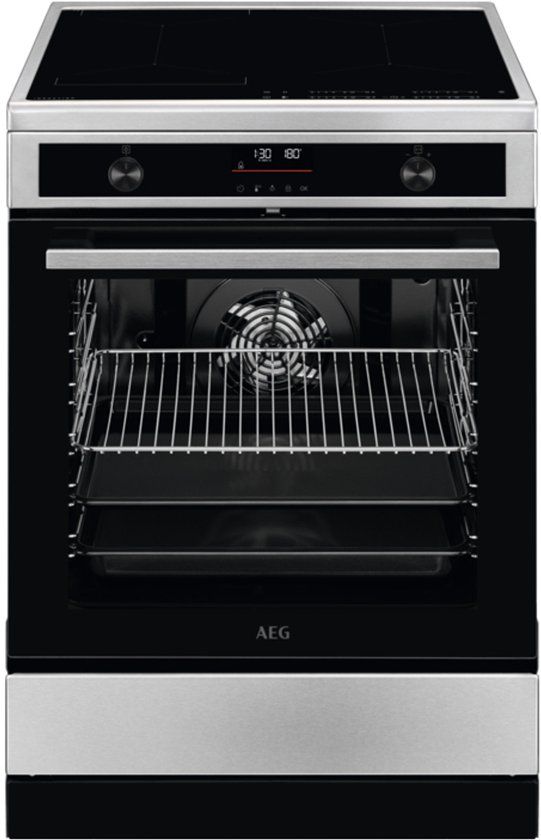 AEG CIB6490APM Vrijstaand fornuis Zwart, Zilver