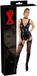 Late X Latex Strap Shirt met Doorlopende Ritssluiting en 4 Bretels voor een Scherpe Uitstraling Maat L - Zwart