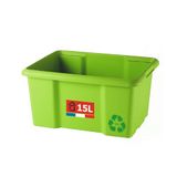 SUNDIS, opbergbox 15L, L38xB.29xH19.5cm, stapelbaar, groen