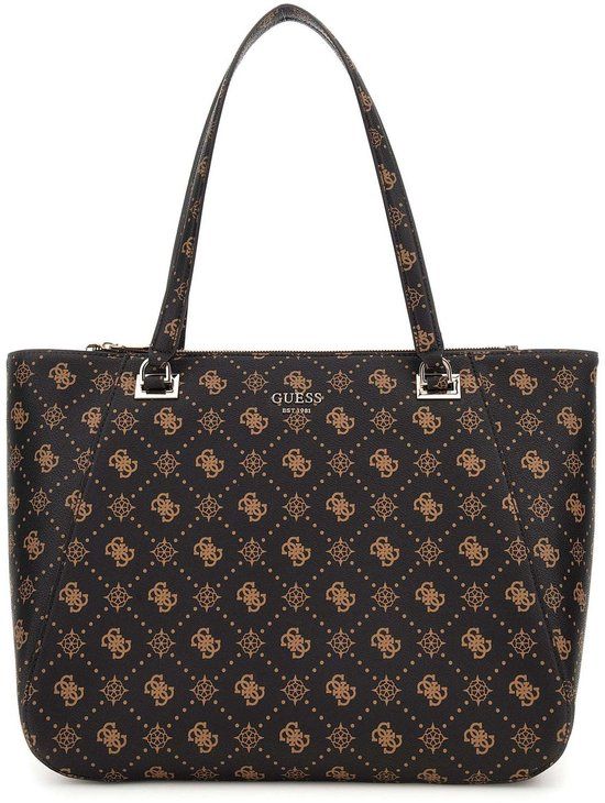 GUESS shopper Calebra Tote Bag Espresso Logo donkerbruin