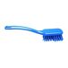 Maya Professional Tools 10203-2 Korte multifunctionele steelborstel, harde borstelharen, FBK/levensmiddelhygiëne, 270 mm x 47 mm, blauw