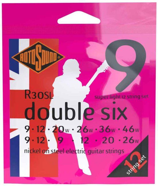 Rotosound R30SL Roto Double Six Pinks elektrische gitaarsnaren