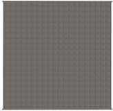 vidaXL Verzwaringsdeken 200x200 cm 9 kg Badstof Grijs