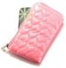 Miss luxe gewatteerde roze kunstlederen portemonnee met ritssluiting / houder met "Party" gouden glitter polsband voor mobiele telefoon en creditcards. Uniek zakje met ritssluiting / hoesje / huid