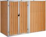 vidaXL Tuinschuur - 225x89x161 cm - staal verzinkt - bruin