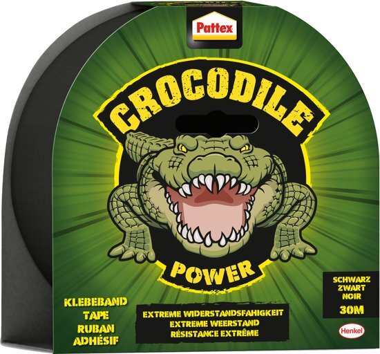 Pattex Crocodile tape 50 mm x 30 m zwart