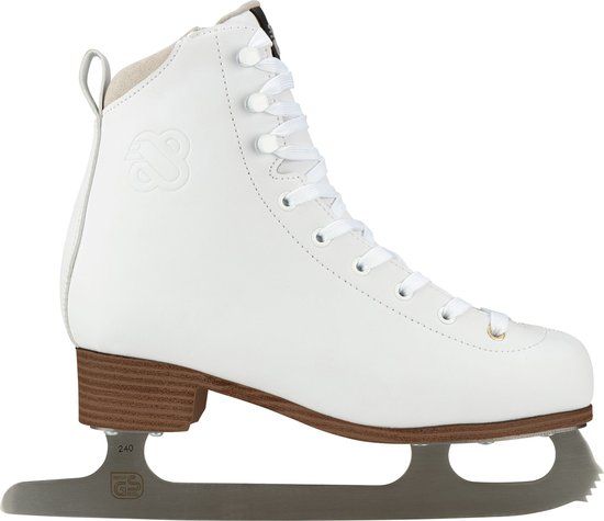 Nijdam Kunstschaats - Classic Deluxe - Cherry Flip - Maat 38 - Wit - Unisex