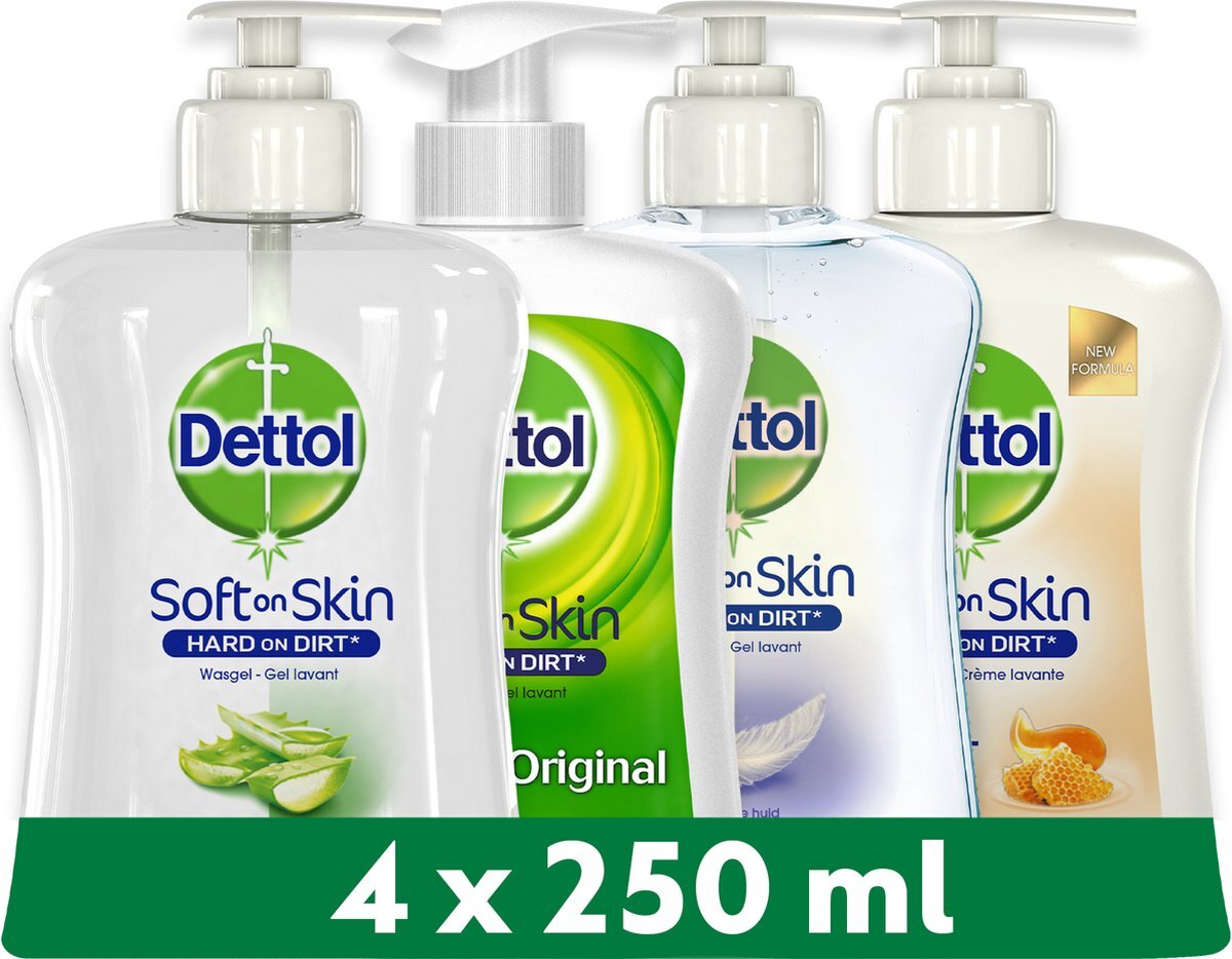 Dettol - 750ml Handzeep - Antibacterieel - Aloë Vera 1x250ml Original 1x250 ml Gevoelige Huid 1x250ml - Voordeelverpakking