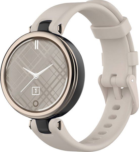 iMoshion Bandje Geschikt voor Garmin Lily - Siliconen band met gesp - Beige