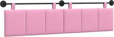 vidaXL - Hangend hoofdbord - Roze - Stof