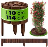 KADAX Houten schutting rolborder L110 H10cm bruin