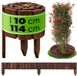 KADAX Houten schutting rolborder L110 H10cm bruin