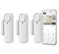 Nivian Intelligent wifi-deuralarm, magnetische deursensor, draadloos met mobiele app, real-time meldingen, handmatige knop, sirene 100 dB (Pack 3)
