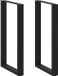 vidaXL Bartafelpoten - 2 stuks - U-vormig - 60x(100-101) cm - Staal - Zwart